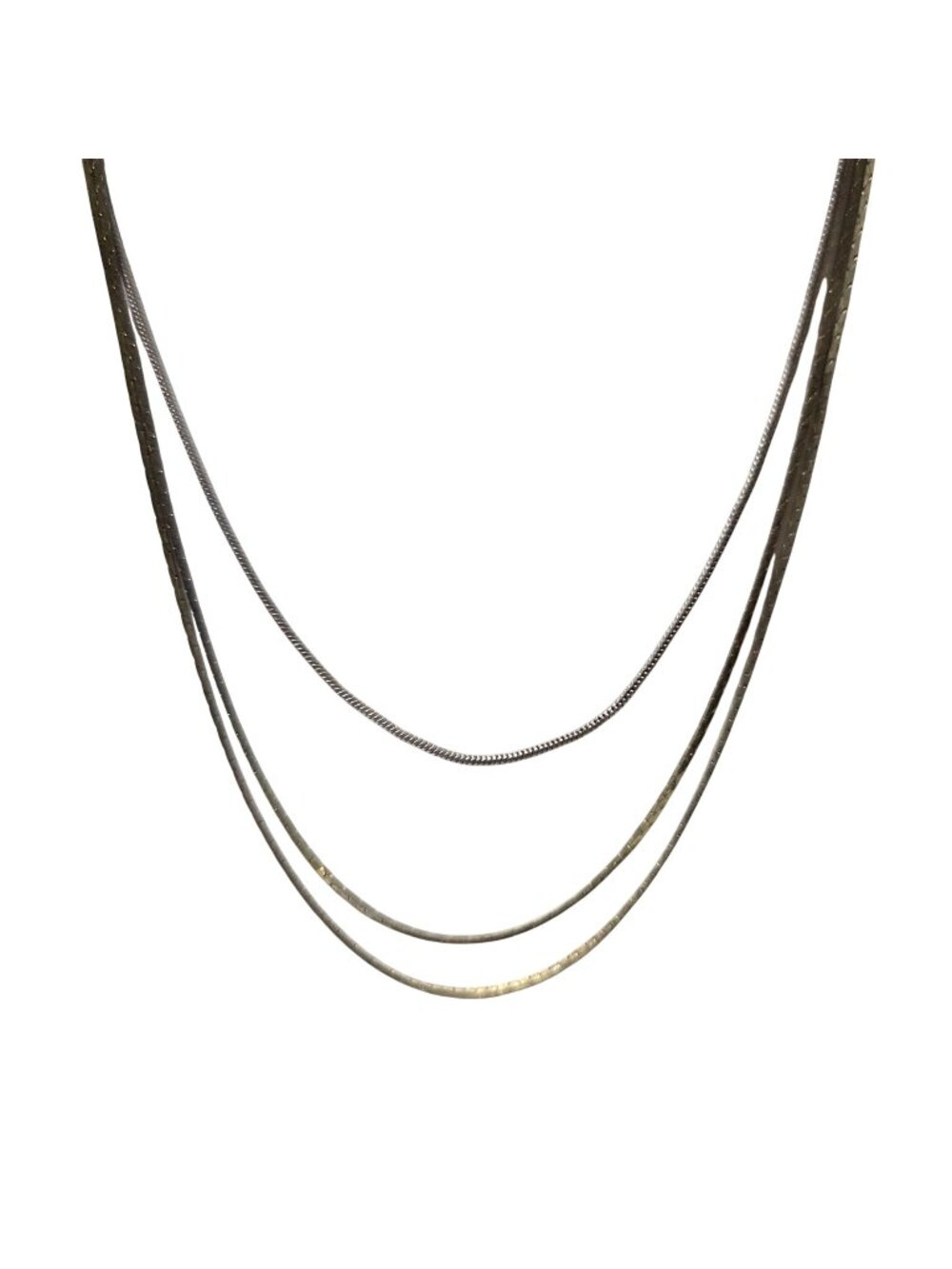 Vintage Chain Necklaces Mixed Lot 3 Pieces Retro Minimalist Fashion Jewelry